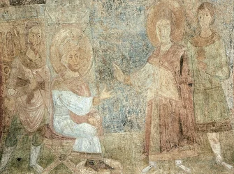 Die Inquisition des Heiligen Georg durch den Kaiser Diokletian